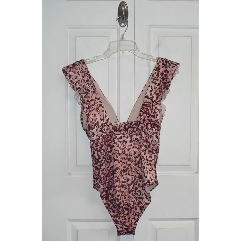 Chelsea28 Women's One-Piece Swimsuit in Pink Soft Sketch Texture Medium‎ $79